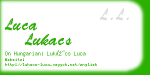 luca lukacs business card